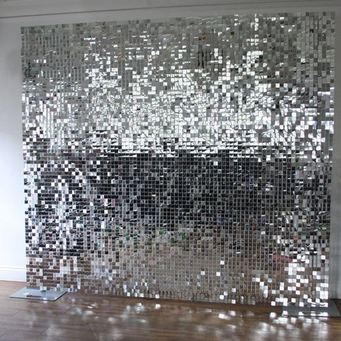 7ft x 7ft Silver Shimmer Wall 